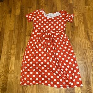Red Polka Dot Short Sleeve Dress Size Medium ( could be used maternity)